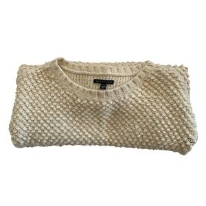 American Eagle Popcorn Chunky Wool Blend Ivory White Sweater Women’s Small